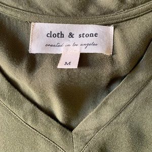 cloth & stone army green sleeveless tunic size M nwot